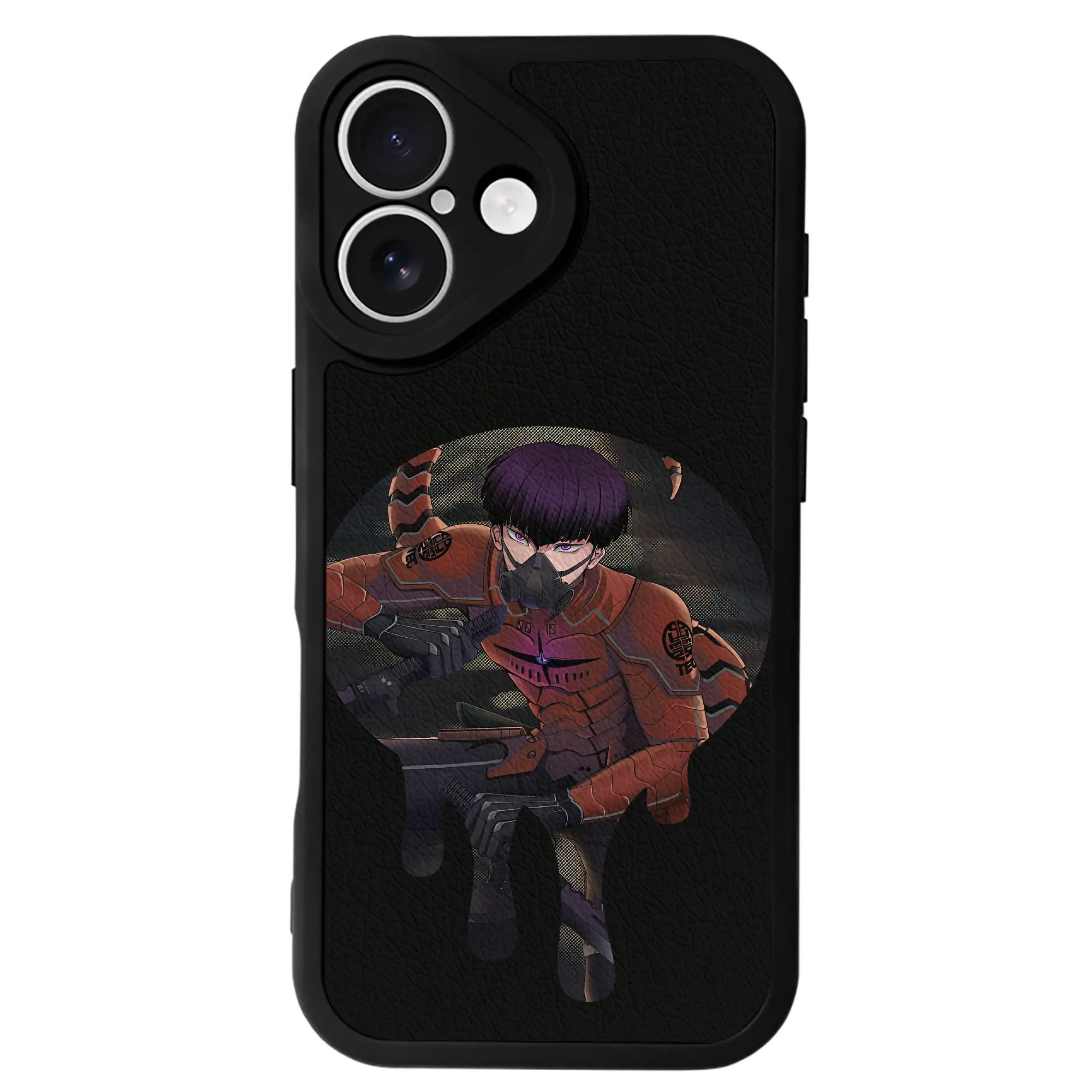 怪獣8号 グッズ,保科宗四郎 - IPhone 16シリーズ対応 ・ シリコンスマホケース ・ レザー調 ・ 高精度フィット ・ 耐衝撃 ・ ワイヤレス充電対応 ・ 精密カット